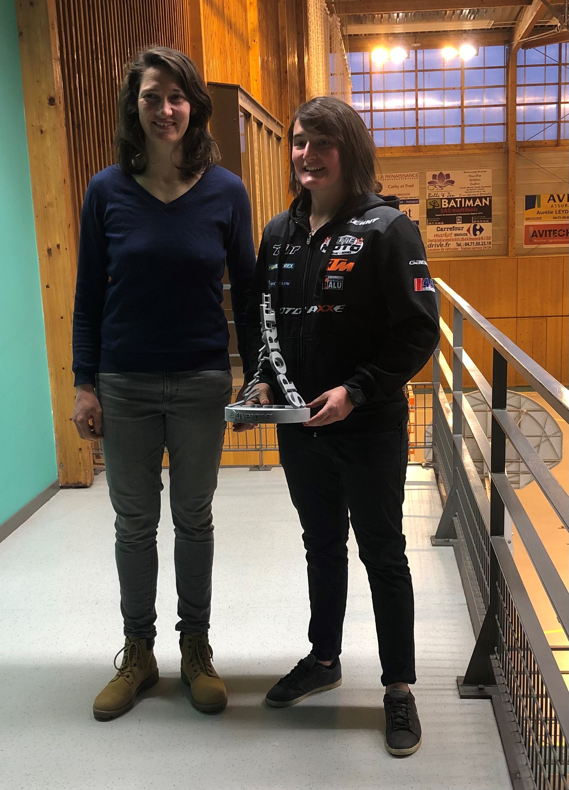 Lauréate Justine Martel avec Jessy Tremouliere
